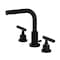Kingston Brass FSC8950CML Manhattan Widespread Bathroom Faucet W/ Brass Pop-Up, Black FSC8950CML - alternate 1